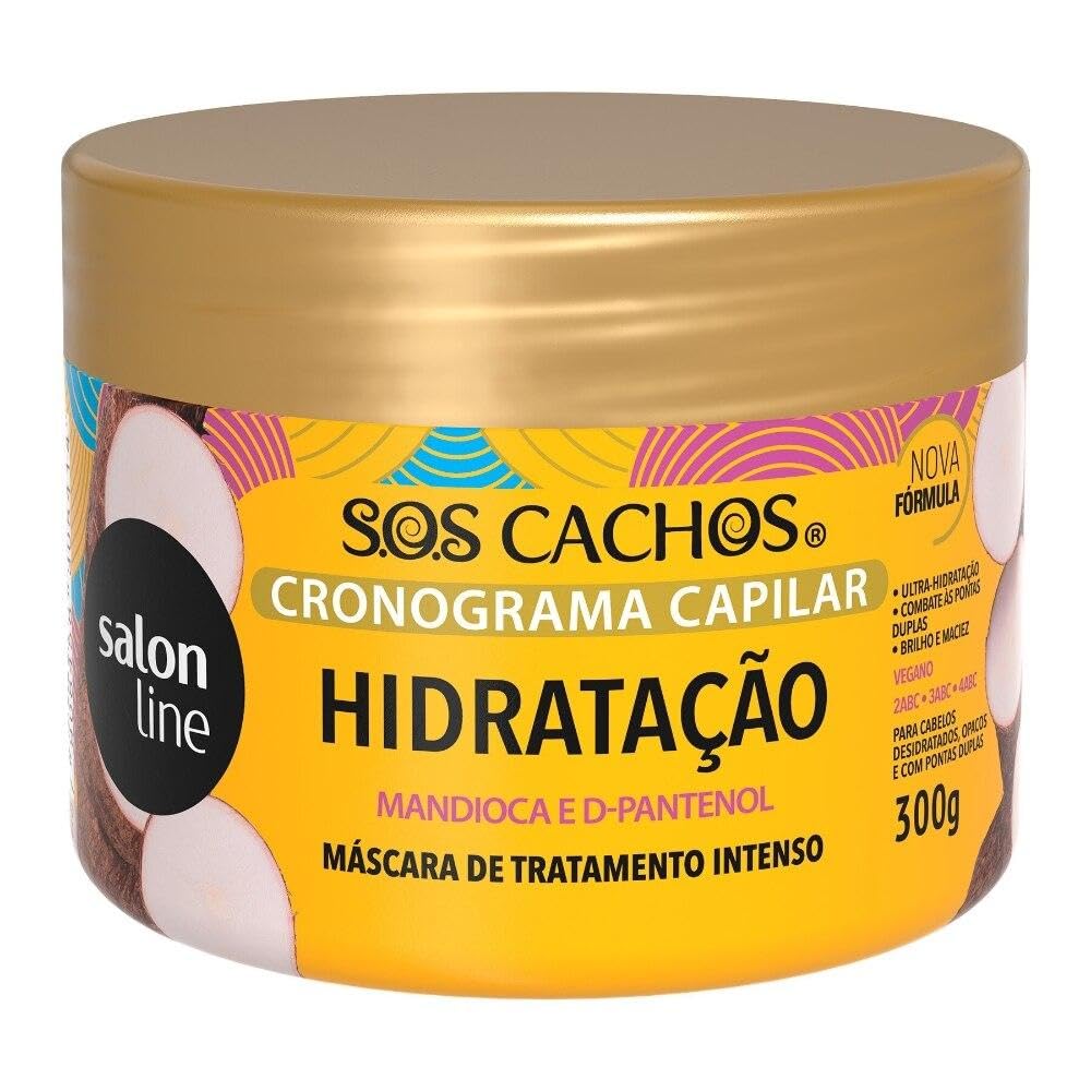 Salon Line - Linha SOS Cachos (Cronograma Capilar) - Mascara de Hidratacao 300 Gr - (SOS Curls (Capillary Schedule) - Moisturizing Mask Net 17.63 Oz)