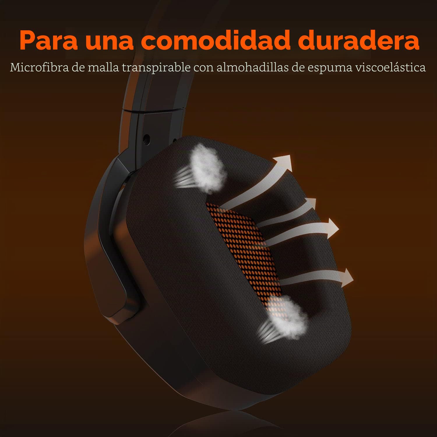 NUBWO N16 Auriculares con Cable - Micrófono con Cancelación de Ruido, Sonido Estéreo y Diseño Cómodo para PS5, PS4, XboxOne, NS, PC, Computadora Portátil y Mac - Naranja