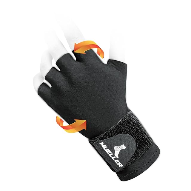Mueller Sports Medicine Compression Glove for Men and Women Hand Wrist Pain Relief Support Ideal for Carpal Tunnel