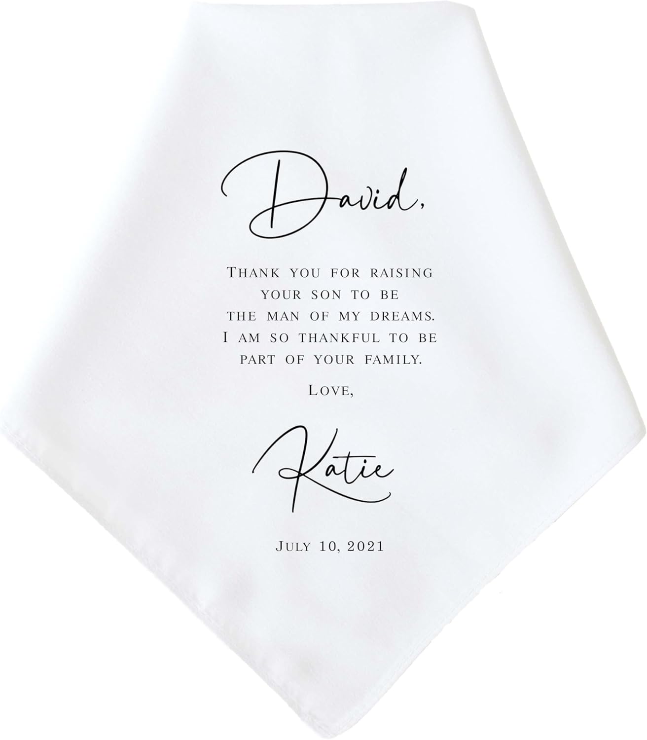 Father in Law Wedding Gift | Personalized Wedding Handkerchief | Wedding Gift for Father In Law from Daughter in Law, from Bride