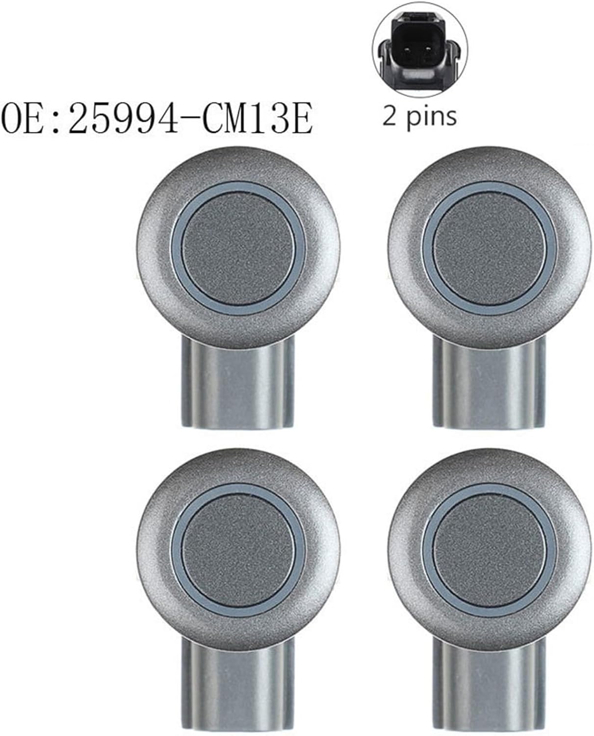 4Pcs PDC Parking Sensor Car OEM 25994-CM13E 25994CM13E(Color:WHITE)