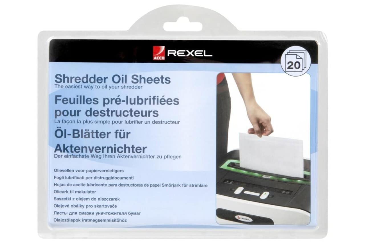 Rexel Fogli lubrificanti per distruggidocumenti (20)