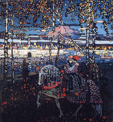 カンディンスキー、「女たちのいるムルナウの通り」、希少な画集より カンディンスキー、「女たちのいるムルナウの通り」、希少な画集より