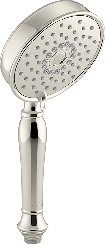 Miniatura 6 de KOHLER 22163-PB Bancroft - Ducha de mano multifunción con 3 ajustes de pulverización, 2.5 GPM, latón pulido vibrante