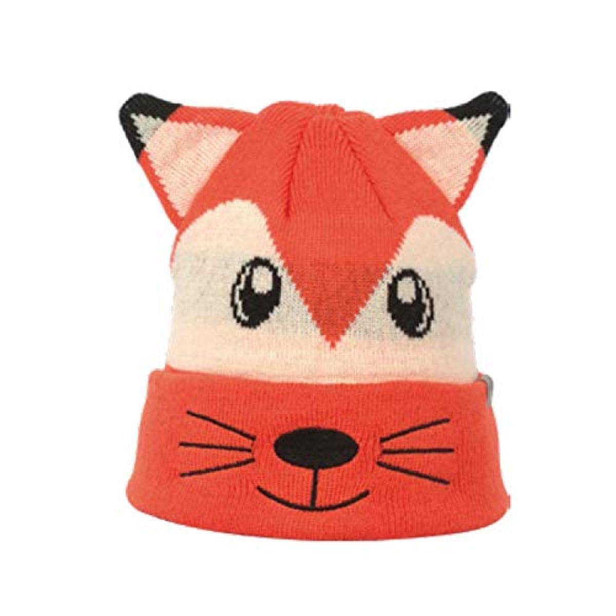 Cirque Mountain ApparelUnisex Fox Face Beanie, Orange, One Size