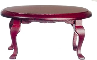 Dollhouse Miniature 1:12 Scale Mahogany Oval Coffee Table #T3084
