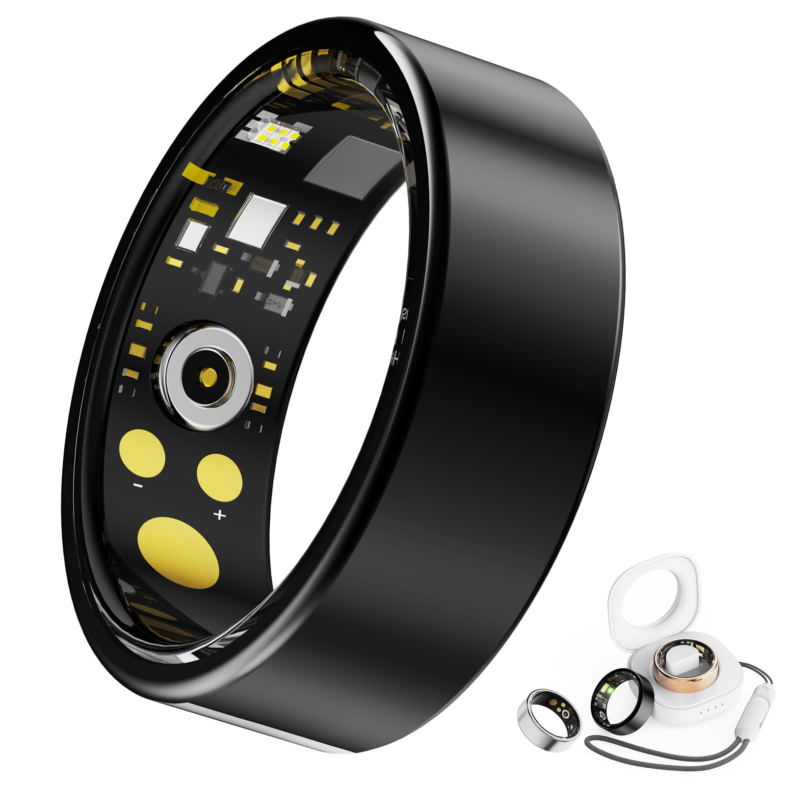 Smart Ring Health Tracker for Women Men Fitness Ring with Steps Distance Calorie Count Fitness Tracker with Sleep