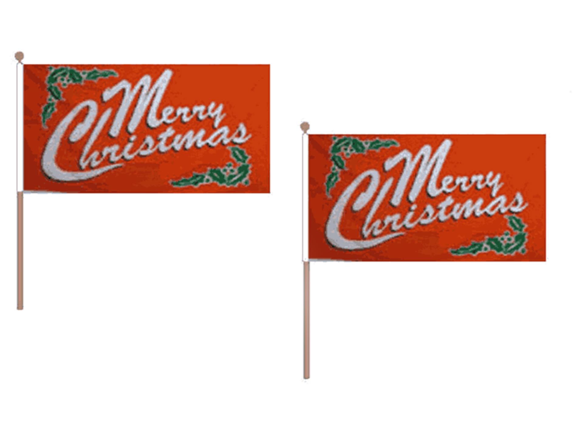 Drapeau Joyeux Noël 45x30cm décoration rapide sans outil lot de 10 petits drapeaux
