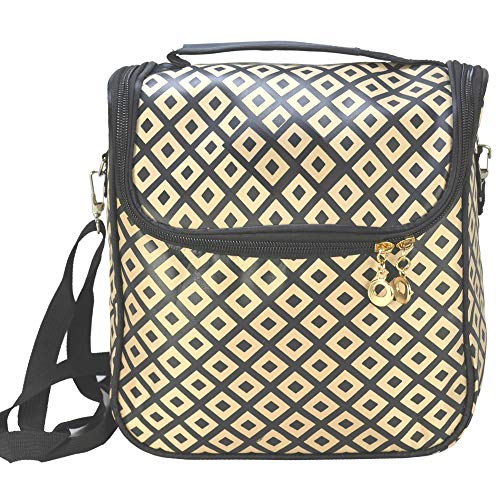 Necessaire Feminina Bolsa Térmica Preto Bege CBRN06267