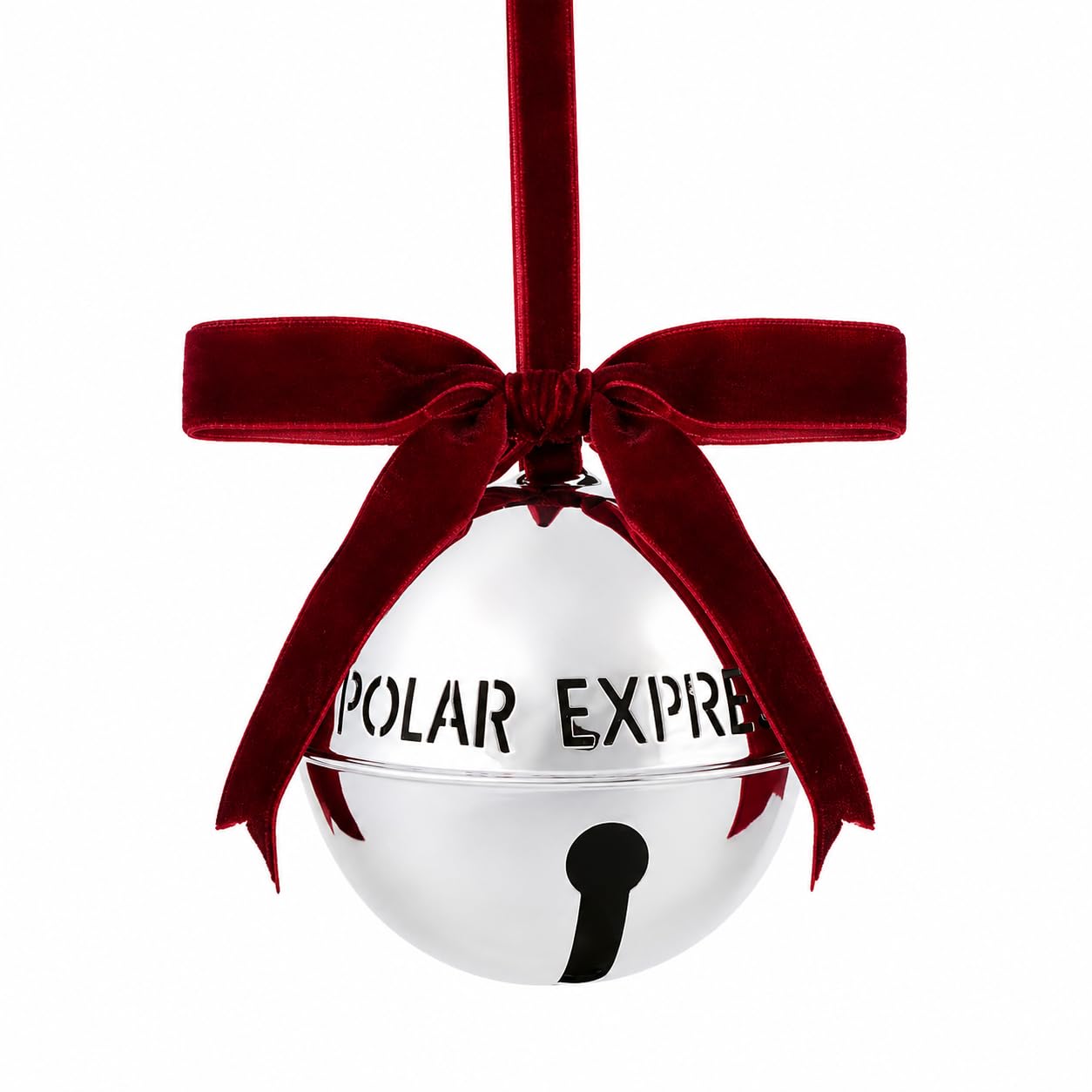 eBoutik - First Gift of Christmas Silver Believe Bell - Polar Train Express Jingle Bell Charm for Xmasv Eve Box, Santa Stocking Filler or Tree Decoration Keep Sake