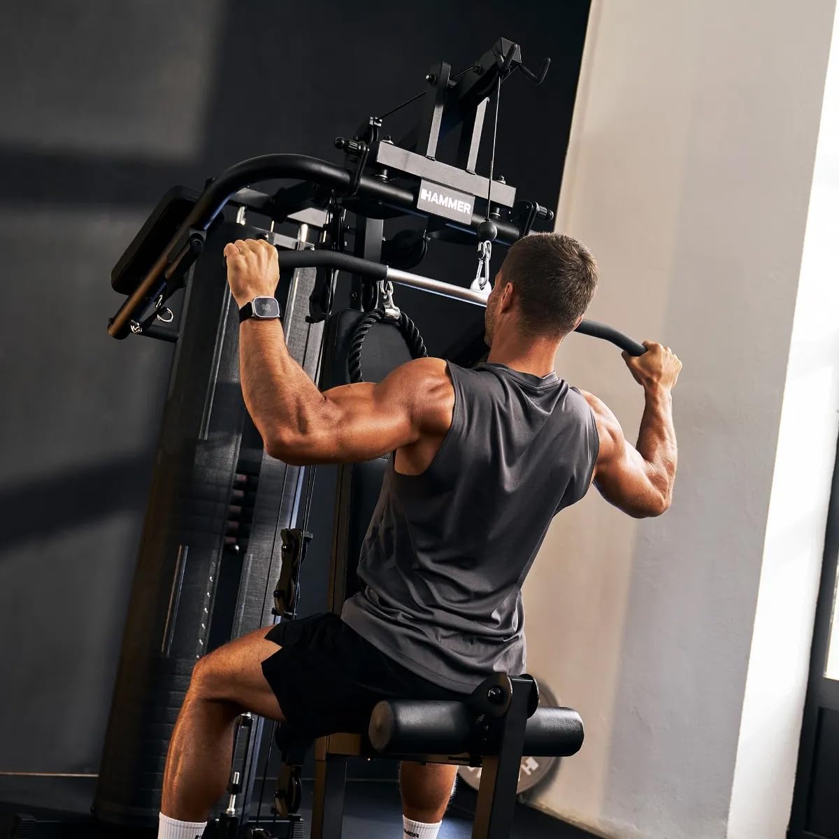 HAMMER Finnlo Kraftstation Autark 600 – Heimtrainer für Zuhause mit Cable-Cross-Funktion