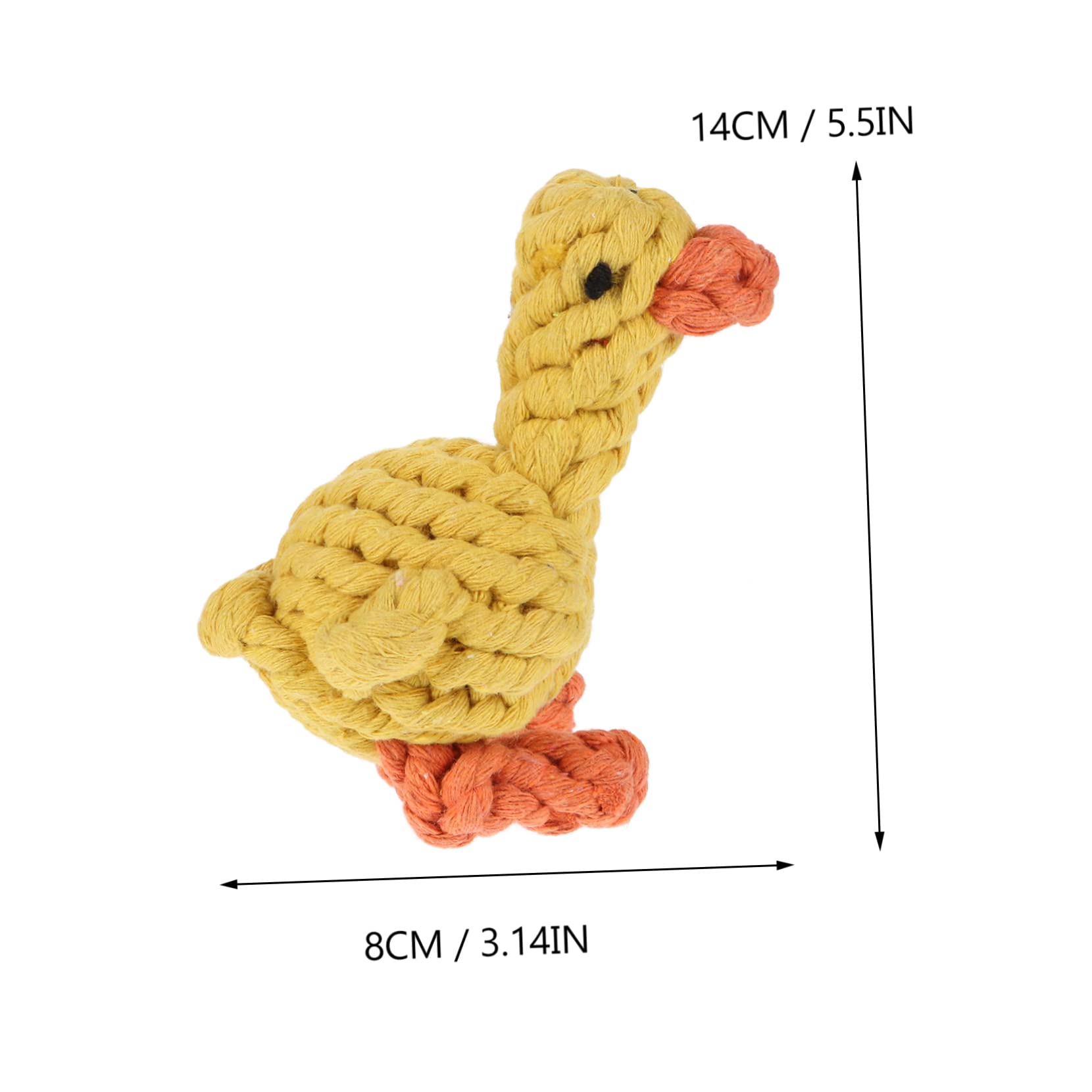 FOMIYES 2 pcs Yellow Knitted Interactive Dog Rope Toys Fun Chew and Play Toys for Dogs and Cats Ideal for Engaging Playtime and Bonding Activities