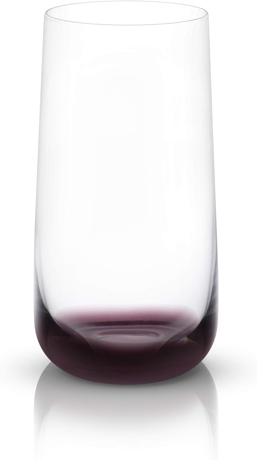 Big Sale JoyJolt Black Swan Rocks Glass And Highball Glass Collection,Premium Crystal Glassware, Set Of 8