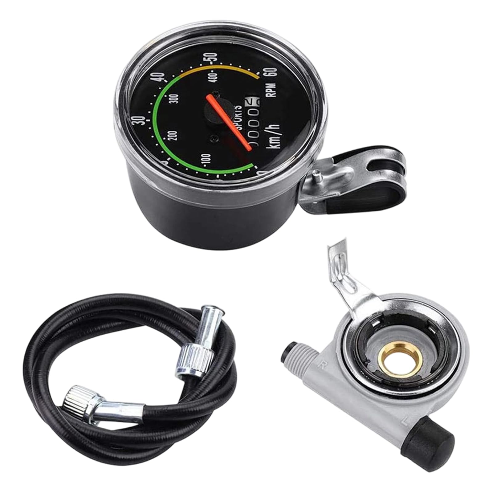 Zxfdsfdbnm Round Retro Cycling Speedometer Crafted From Aluminum Alloy For Accurate Speed On Mountain Bikes In Conditions Analog Cycling Instrument