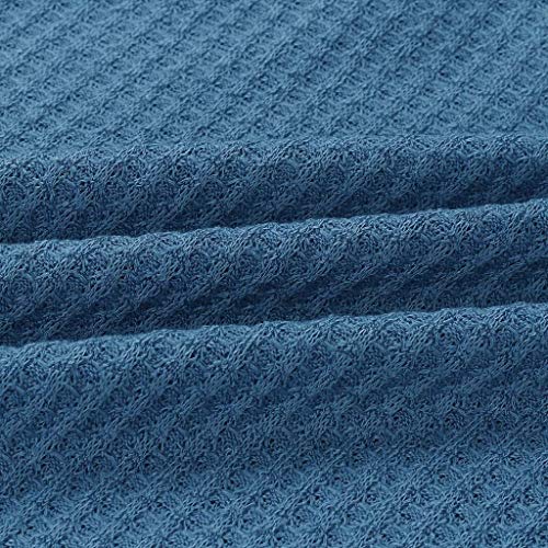 Qufech Fringe Dress Women, Women's Fall Clothes Sweaters Amazon+Essentials+Women's+Crew Neck+Sweatshirts Women Solid Color Asymmetric Neck Long Sleeve Knitted Sweater Women's Autumn And (Xxl, Blue) #TOP5