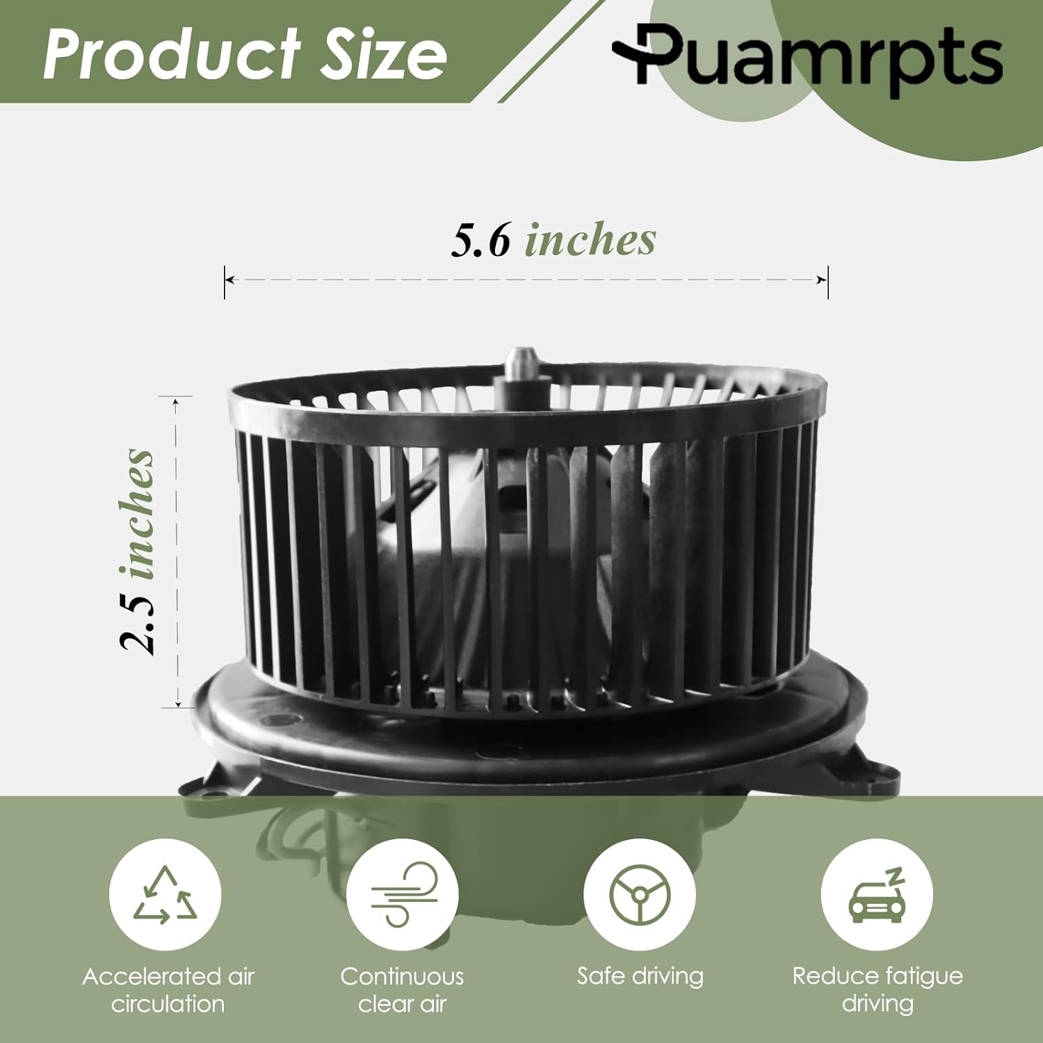 AC Heater Blower Motor Assembly - Compatible with Dodge Dart Sedan 2013 2014 2015 2016 - Replace# 68225055AA 700315