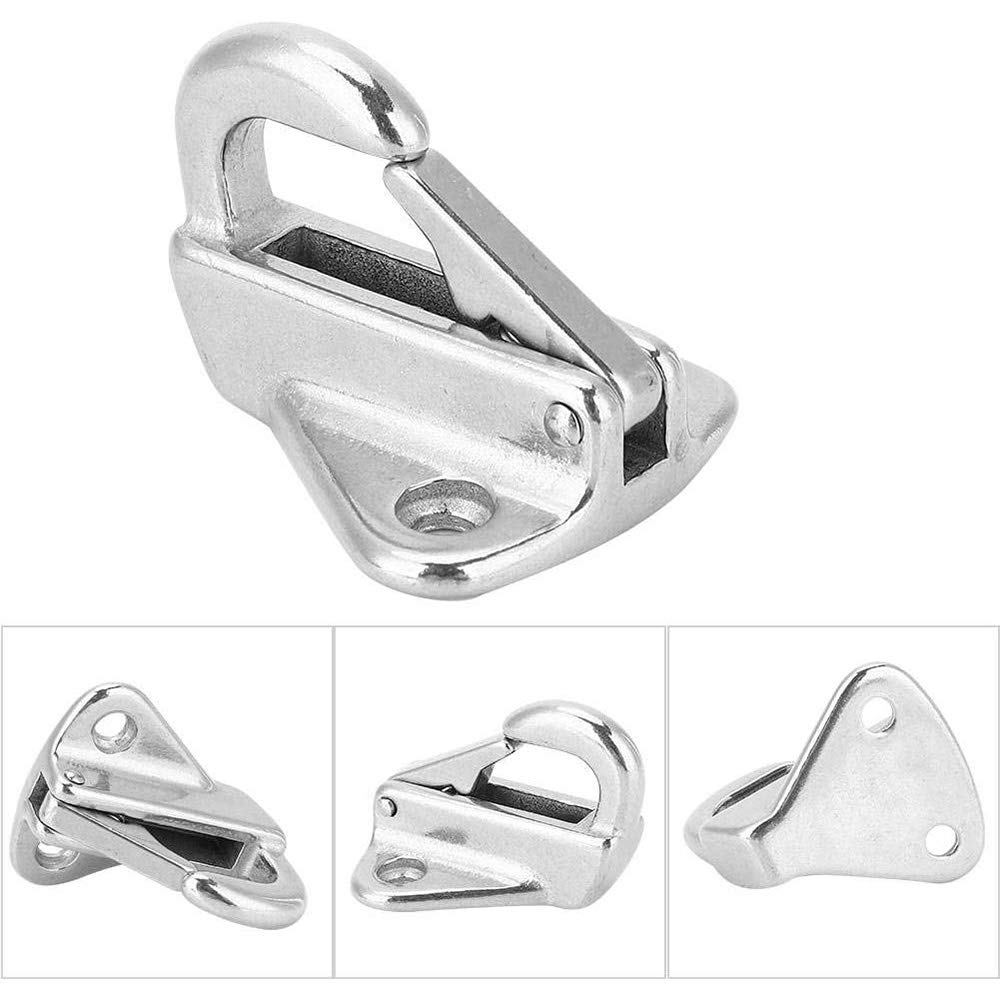 POFET 5pcs Cappotti Gancio Gancio Parete Gancio Molla Gancio Gancio In Acciaio Inox Cappotti Cappelli Gancio Marine Boat Deck Hardware Accessori