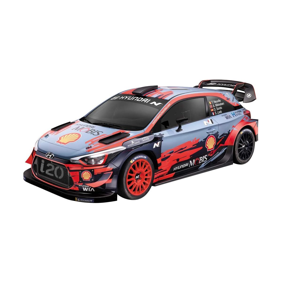 Mondo Motors Hyundai i20 WRC - Modelo a Escala 1:24 - hasta 8 km/h de Velocidad - Coche de Juguete para niños - 63668