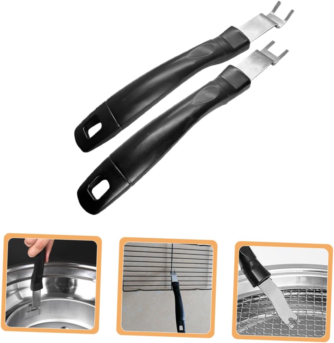 BESPORTBLE 6 Piece Stainless Steel Grill Gripper Lifter for Grate Handling
