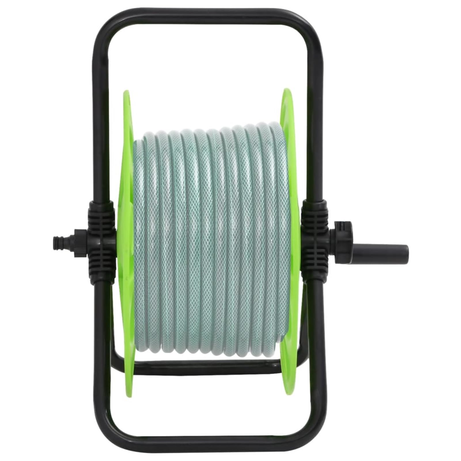Tidyard Carrello Avvolgitubo Acciaio Zincato Verde 45m Tubo 1/2" Autonomo Giardino 4006168