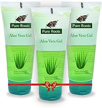 Pure Roots Aloe Vera Face Gel, 100ml - Pack of 3, Soothing, Hydrating & Brightening Gel for Instant Glow Skin, Acne pipmple Relief | Suitable for All Skin Types - Total 300ml