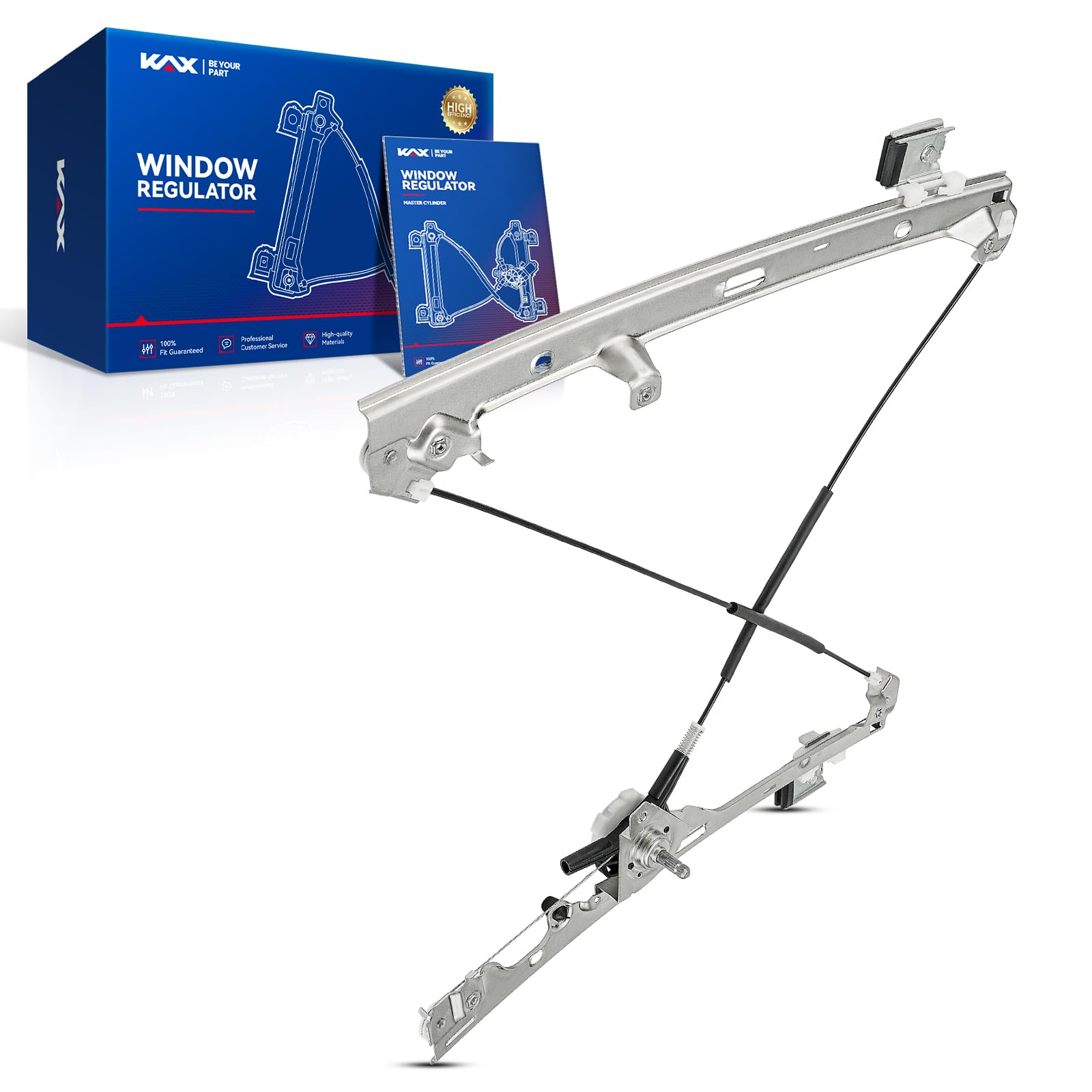 KAX 740-518 Power Window Regulator Front Right Passenger Side Compatible with Chevrolet Silverado 1500, Silverado 2500 HD, Silverado 1500 Classic, Tahoe, Sierra 1500, 2500 HD Classic