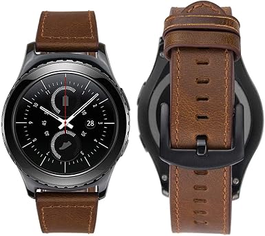 Amazon.com: iBazal Gear S2 Classic - Correa de piel de 1.654 in, estilo  vintage S2 Classic con cierre negro de 0.787 in, correa de repuesto para Samsung  Galaxy Watch 1.654 in, Gear