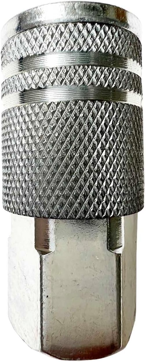 SANFU 1/4-Inch Steel Female Industrial Coupler, Air Hose Fittings 1/4-Inch Female Threads Quick Connector Air Coupler with Storage Case, 10-Pack