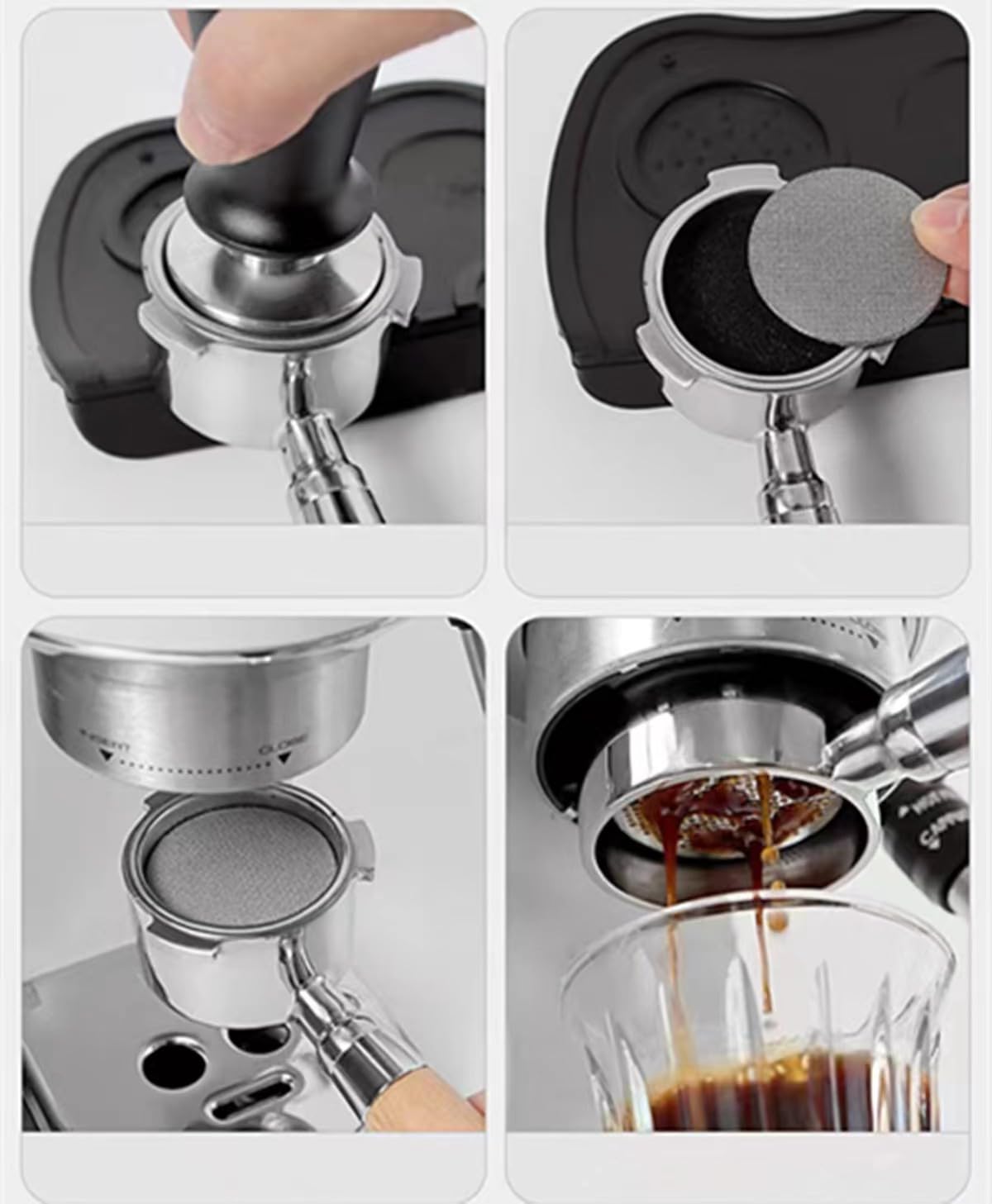 Filtre à Café Réutilisable 58,5 Mm Pour Machine à Espresso - Acier Inoxydable, Anti-débordement, 19 Trous, épaisseur 0,8 Mm