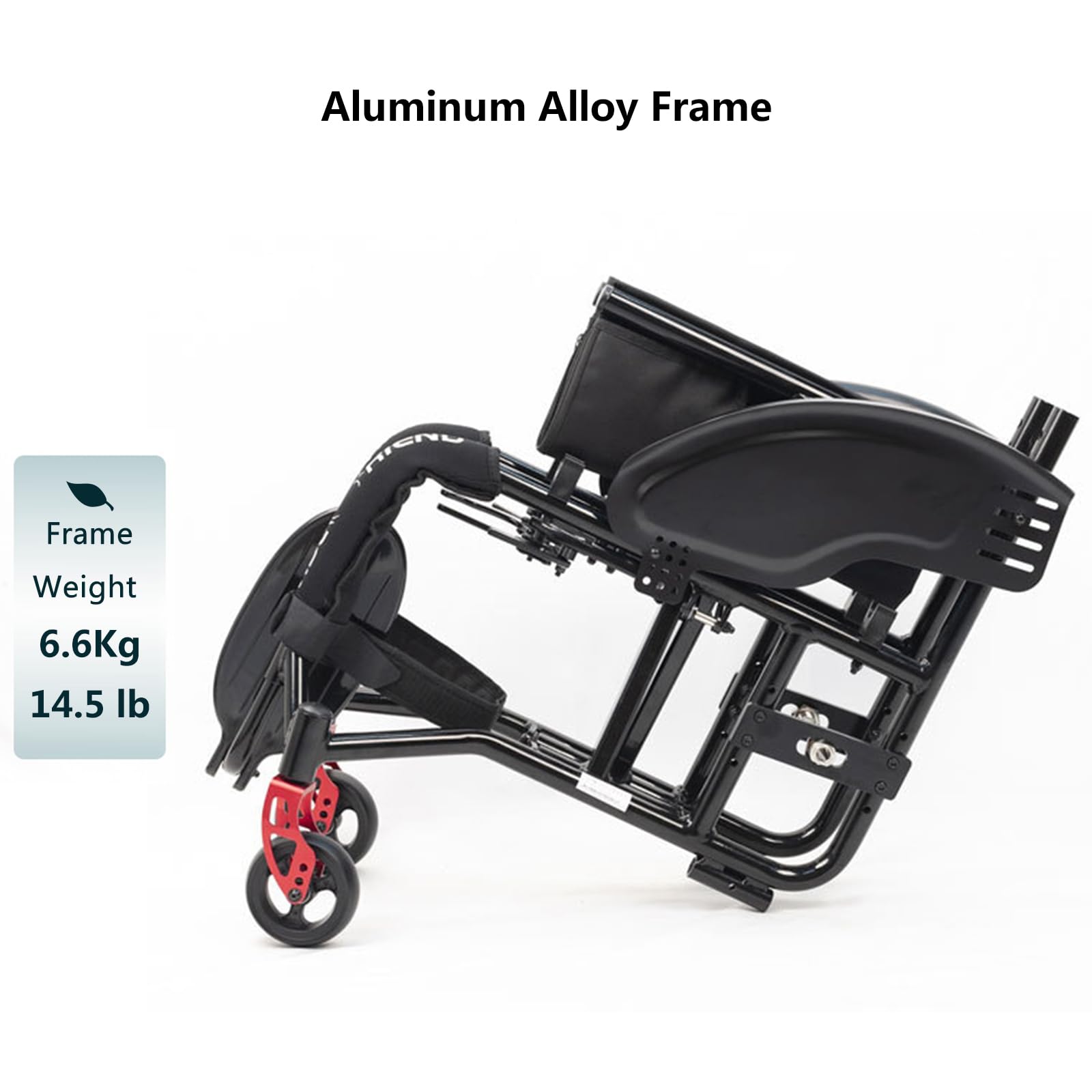 Sedia A Rotelle Pieghevole Sportiva Da Trasporto,sedia A Rotelle In Lega Di Alluminio,sedia A Rotelle Leggera Per Adulti,ausili Per La Mobilità Per Adulti,sedie A Rotelle Manuali Semoventi(Size:42cm/1