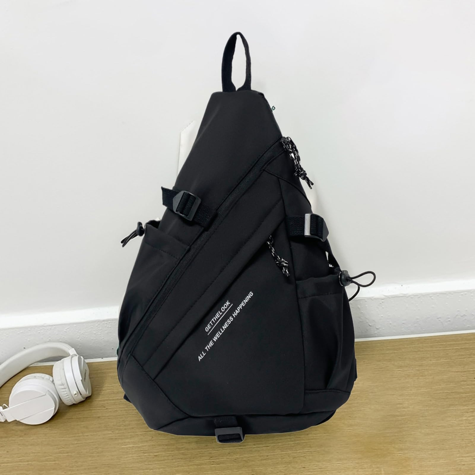 Sling Bag for Women, Casual Pack for Students, Stylish Sports Chest, Trendy Everyday Companion, Large Capacity Sling Daypack for Camping Hiking Fitness Use 14.17x5.51x18.9in