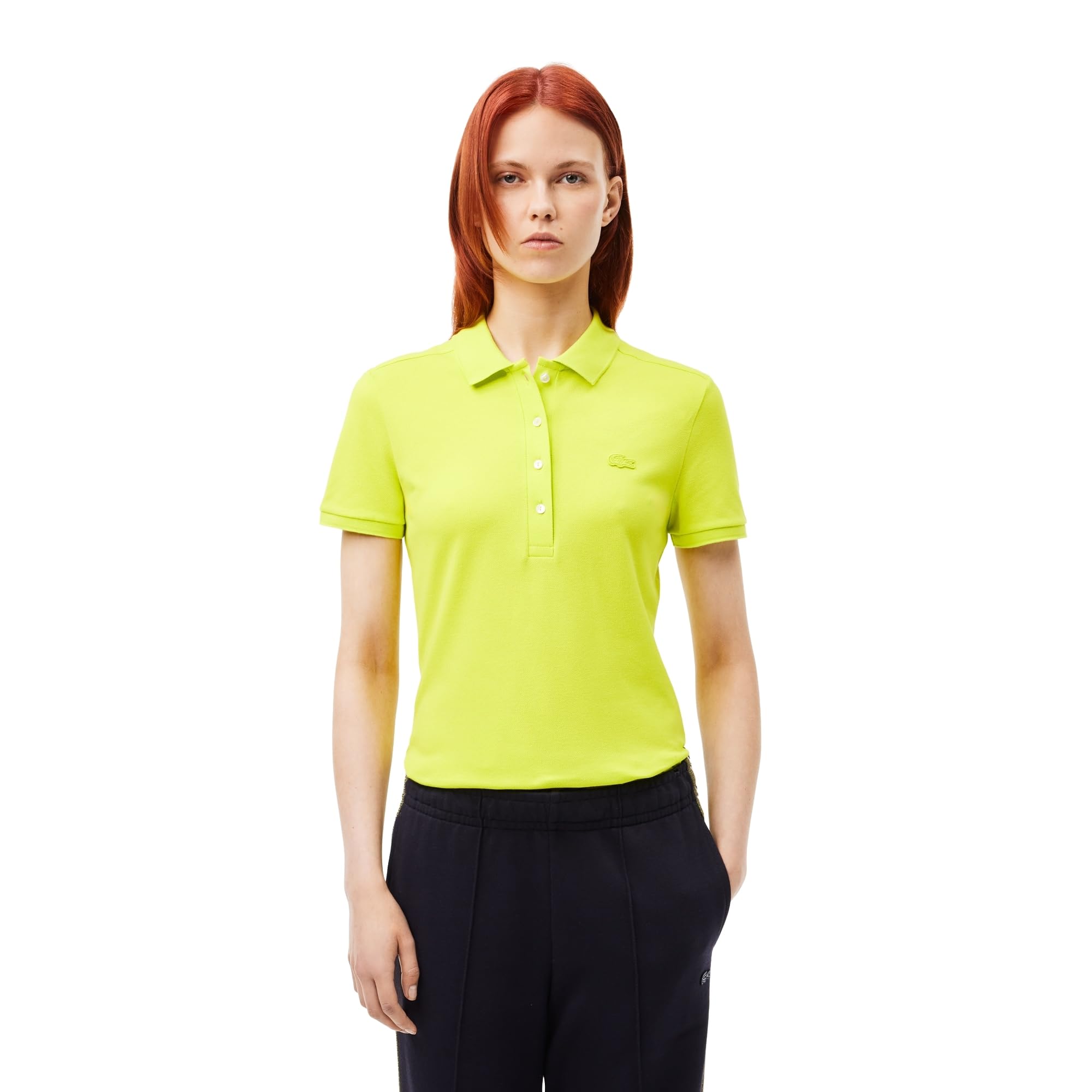 lacoste Women's Slim Fit Polos (PF5462_Yellow-SLI 44)-picture-14
