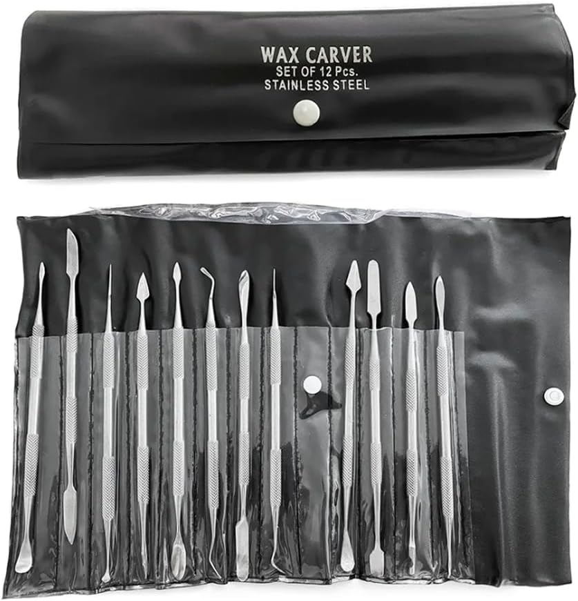 Wax Carving & Modeling Tools, Clay & Pottery Tools, Modeling/Sculpting/Carving Tools - Stainless Steel (Set of 12 Pieces)