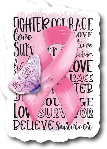 Amazon.com: Pink Ribbon | Fighter,Courage,Survivor... Breast Cancer ...