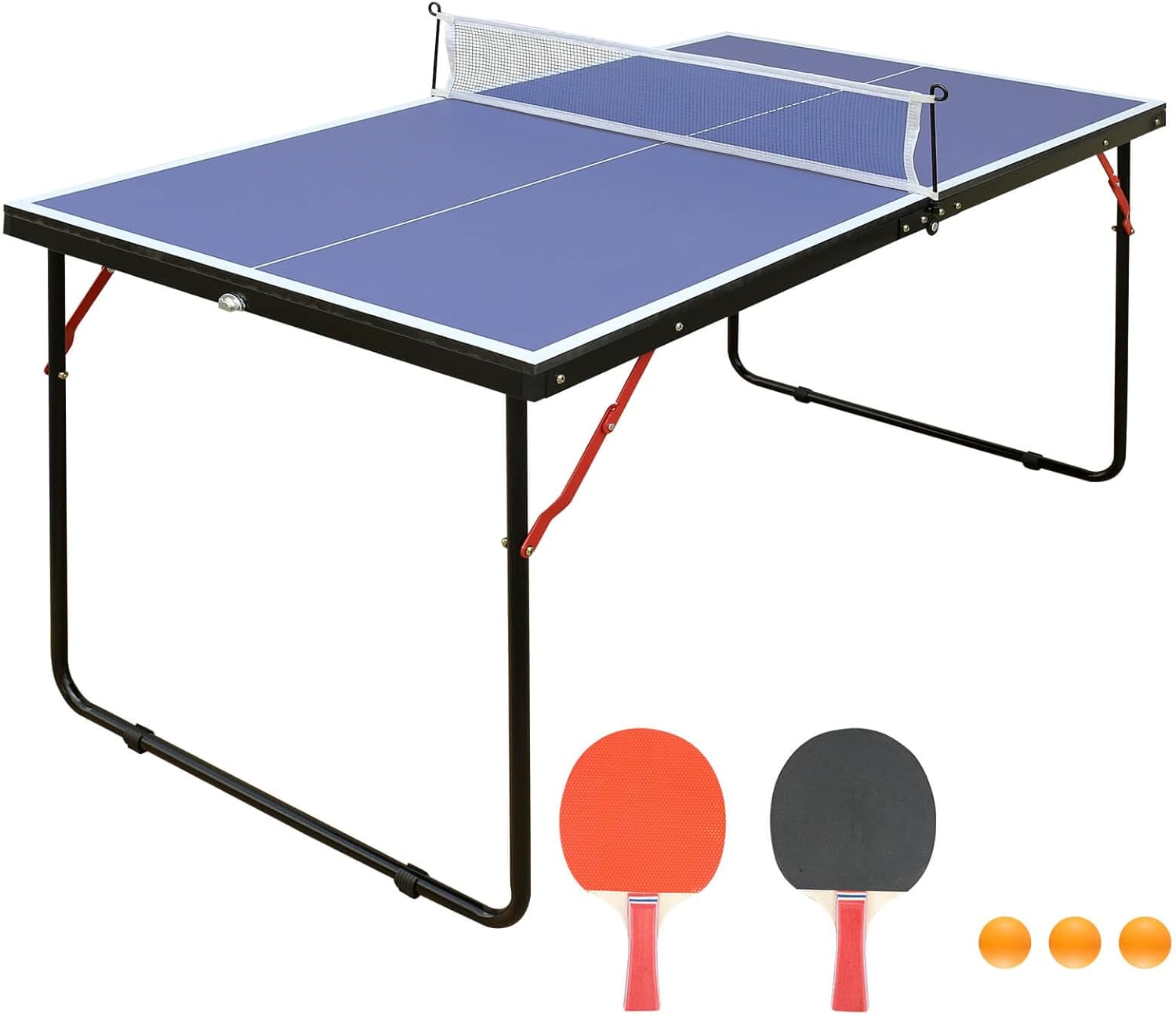 Portable Table Tennis Table, Mid-Size Ping Pong Table