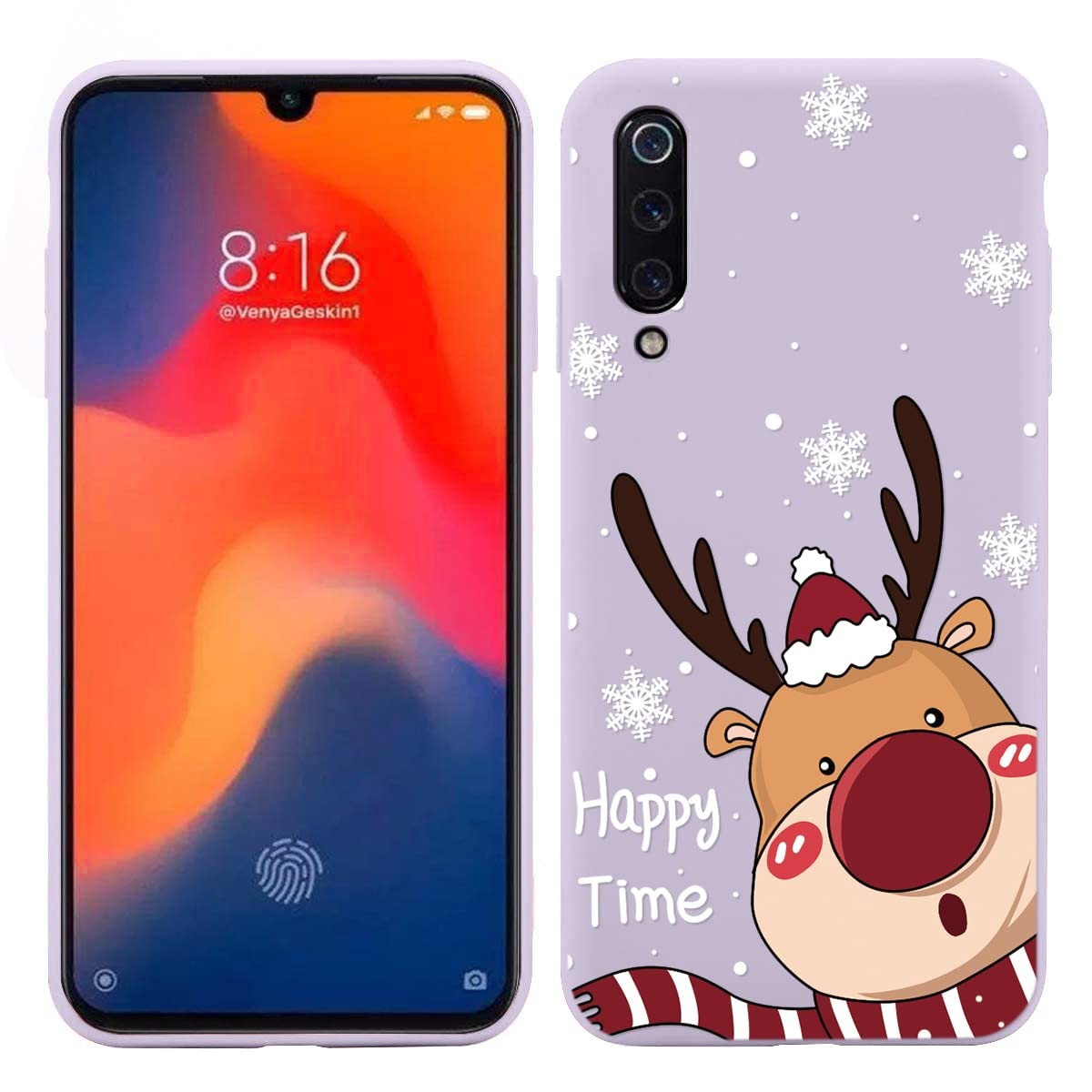 Yoedge 2 Custodie Natalizie Per Xiaomi Redmi Note 11S/11 4G – Silicone Morbido Con Disegni Alce E Addobbi, Trasparente, Regalo Donna