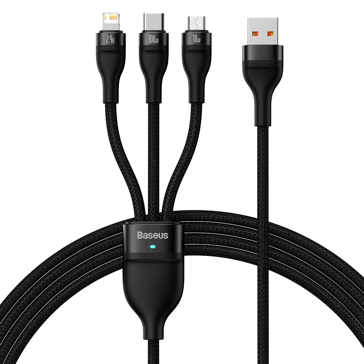 See full amazon price history chart for Baseus Flash Series II One-for-three Fast Charging Data Cable USB to M+L+C 100W 1.2m Black Baseus Flash Series II One-for-three Fast Charging Data Cable USB to M+L+C 100W 1.2m Black (B0BHT61NN1) Amazon Price History, Amazon Price Tracker