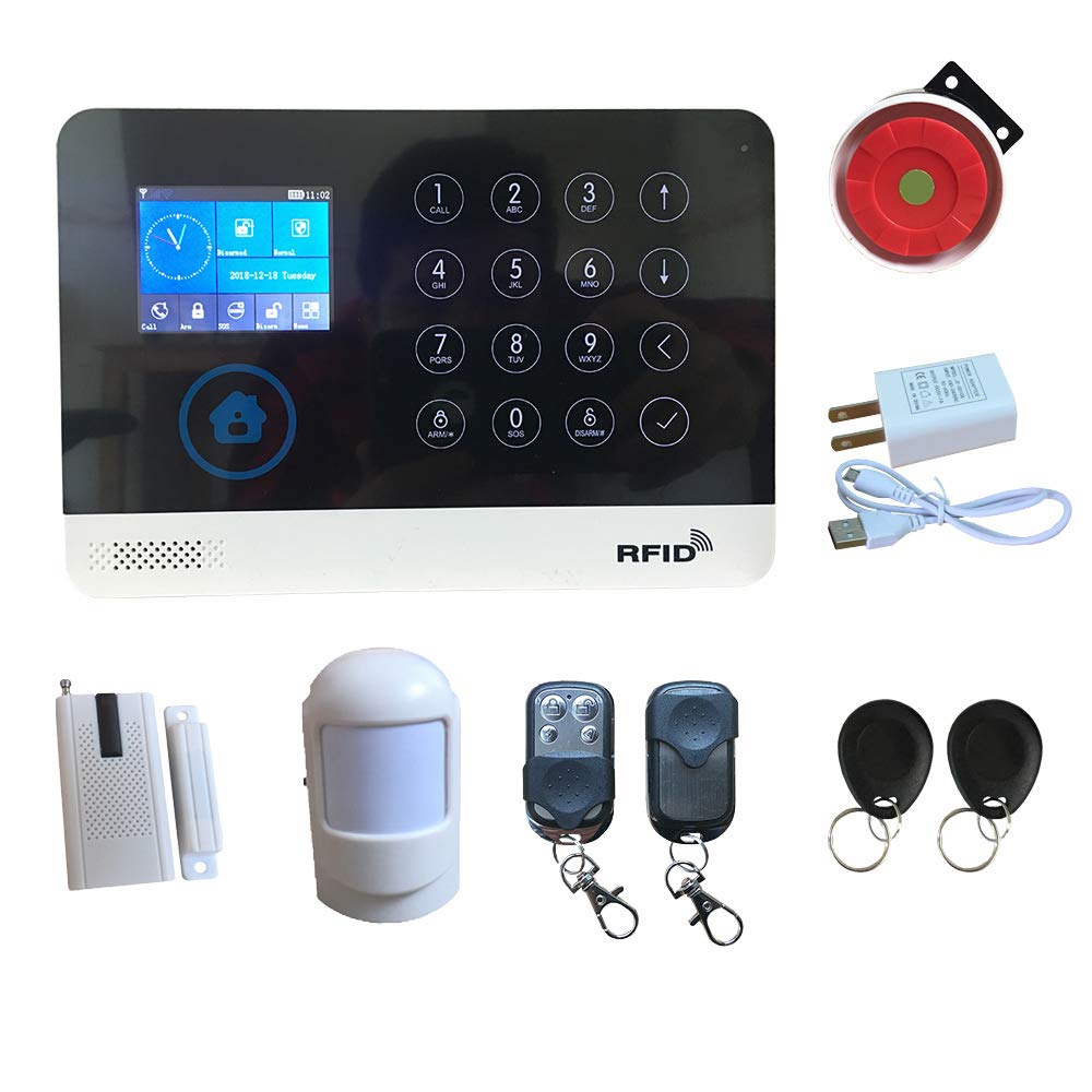 Alarme maison sans fil WiFi GSM HuilingyiTech avec application et cartes RFID