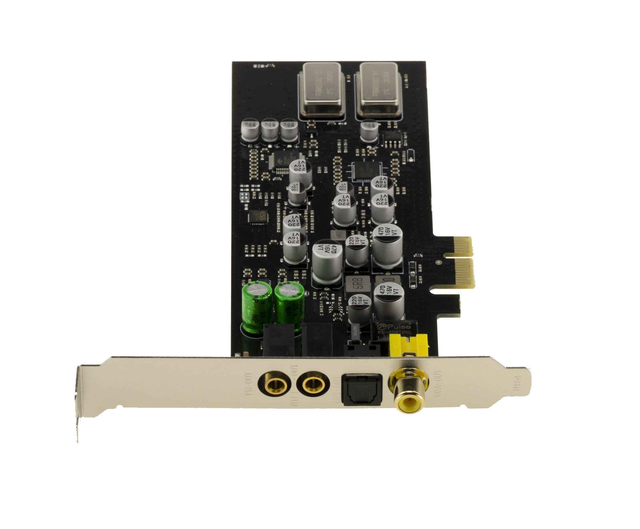 KALEA-INFORMATIQUE Scheda audio digitale HiFi PCIe x1 CMedia CM108AH Doppio DAC e ADC con microfonico booster, PLL e regolatore