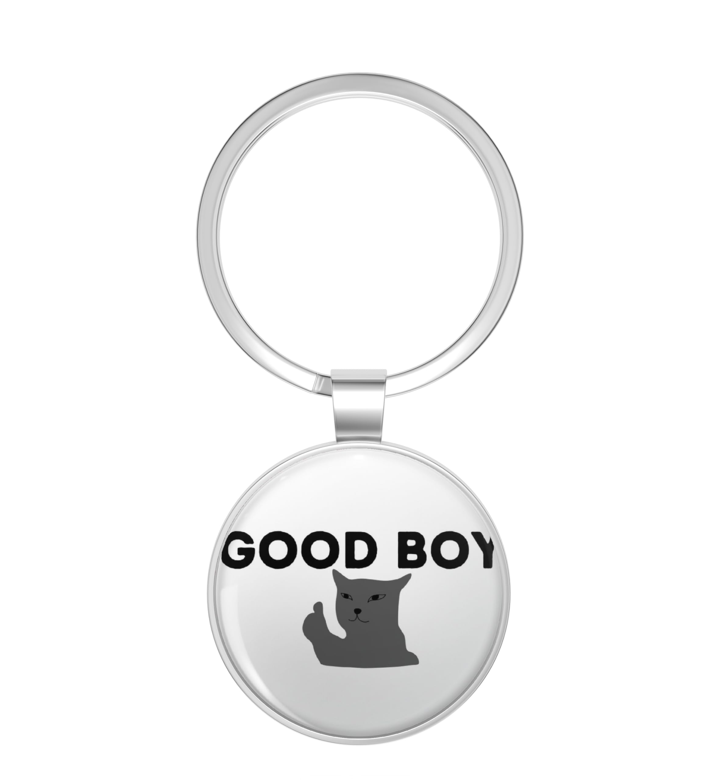 1080 Graphics Good Boy Key Chain Stainless Steel Keychain with Ring