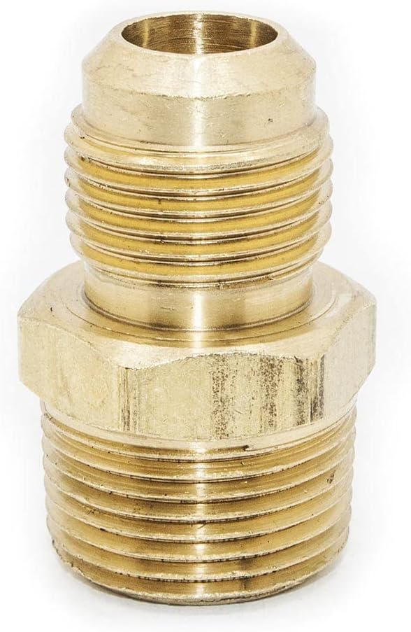 Thrifco 6948011#48 5/16 inch x 1/2 inch Brass Flare MIP Adapter