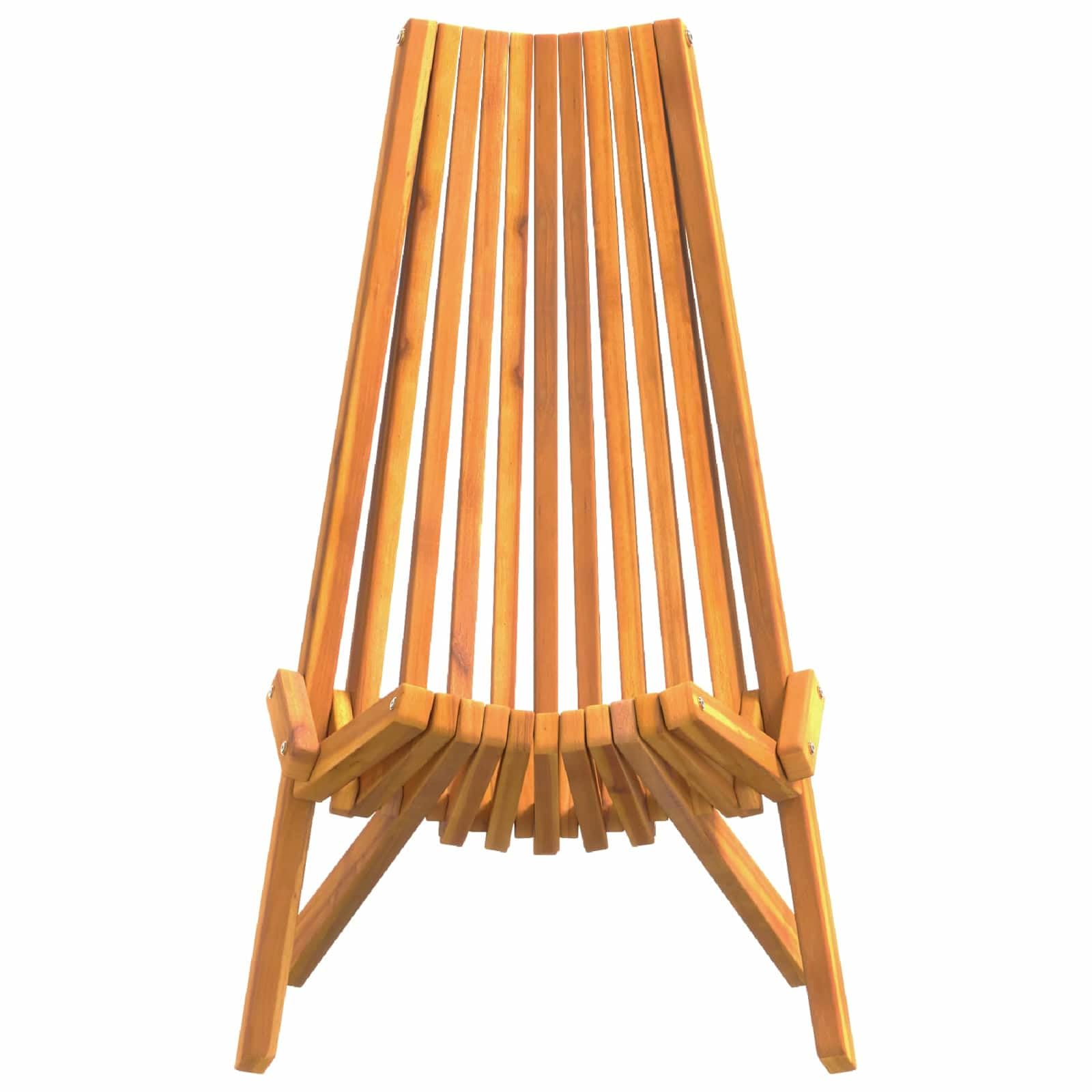 vidaXL Sedia 2 PCS Marrone 69 x 56 x 84 cm Legno di Acacia Massello, Sedia Pieghevole Rustica da Giardino e terrazzo, Relax in Acacia, Perfetta per Il Patio, Beige