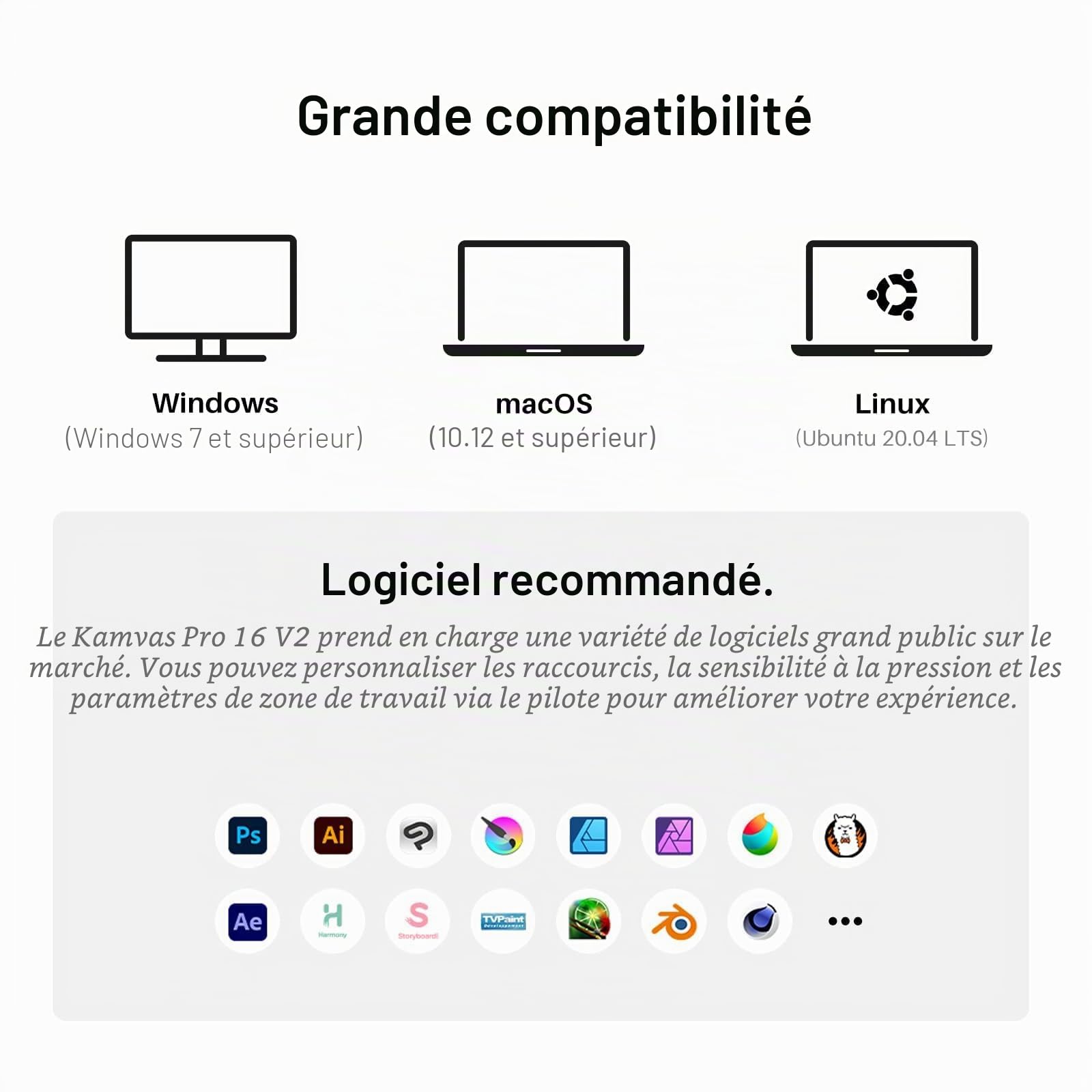 HUION Kamvas Pro 16 V2 Tablette Graphique avec Écran, 15,6 Pouces | 15,6 Pouces,384 Niveaux,PenTech 4.0,Ecran Entièrement Laminé,Stylet sans Pile,Bande Tactile,Compatible Windows Mac