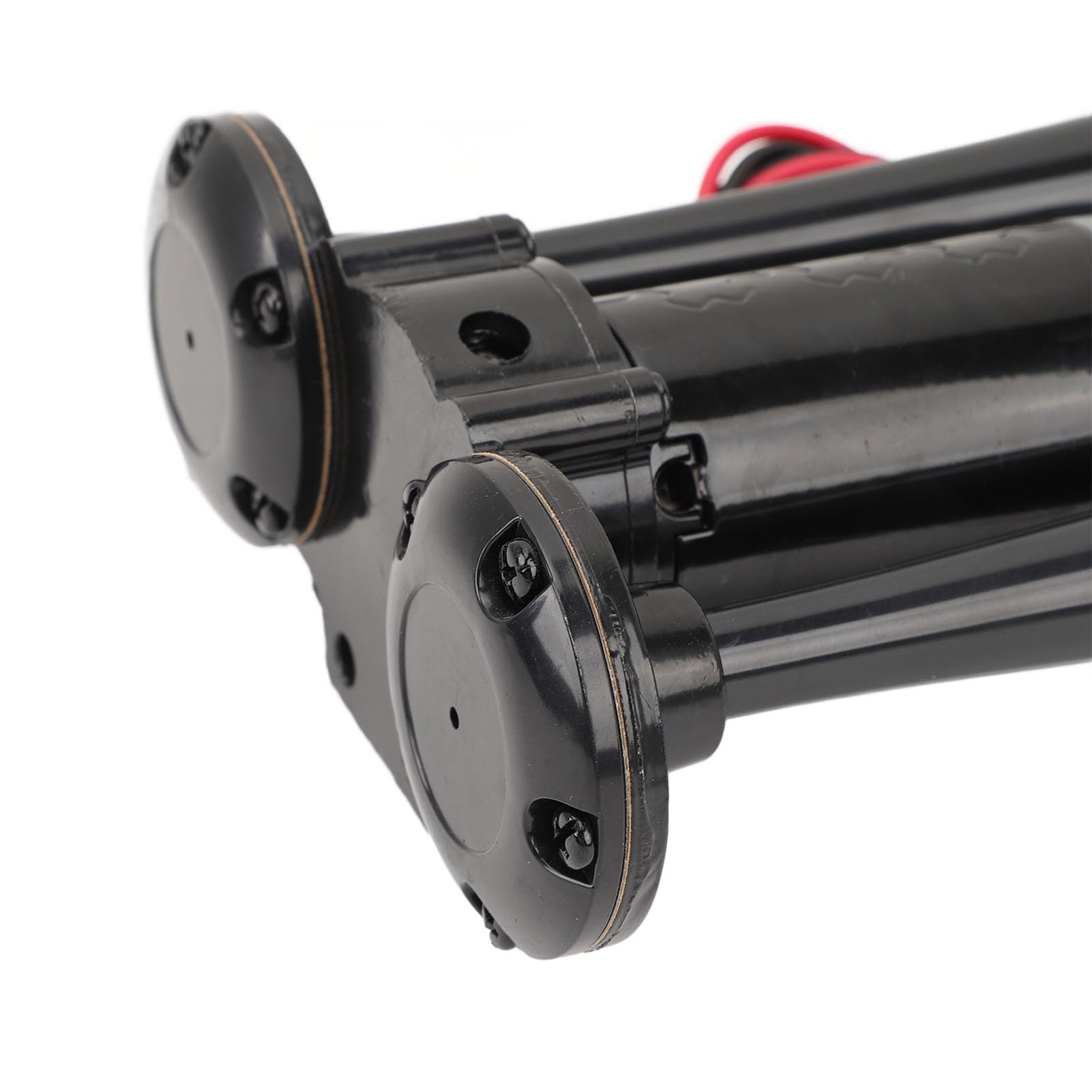 SIXRUN Clacson ad Aria Doppia Tromba 130 dB, 24V con Compressore, Metallo Cromato, per Camion Yacht Treni