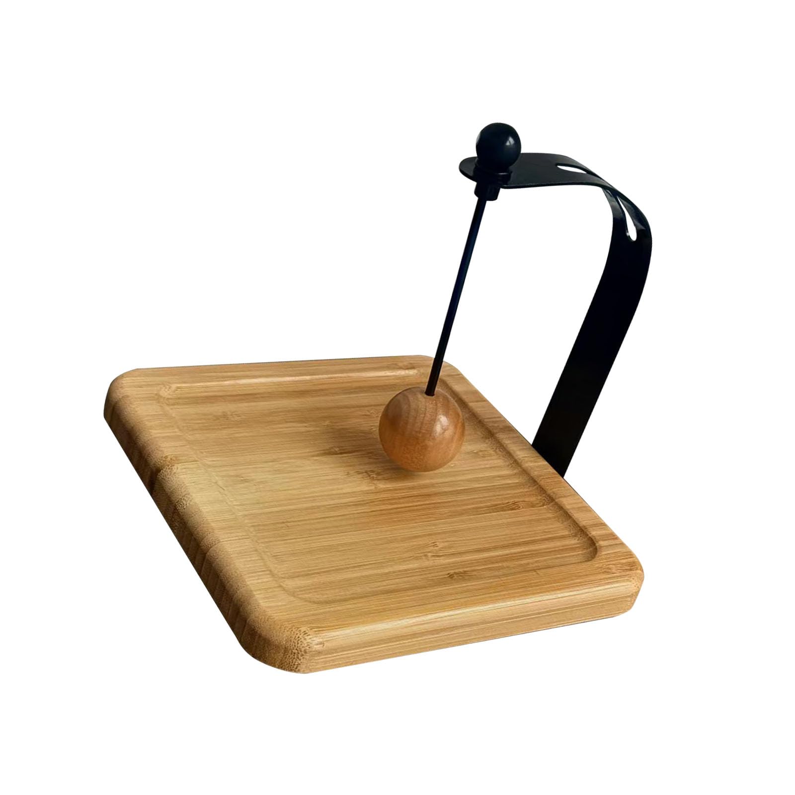 Wood Napkin Stand with Weighted Base for Indoor Outdoors Handcrafted Wood Tissue Box Stand