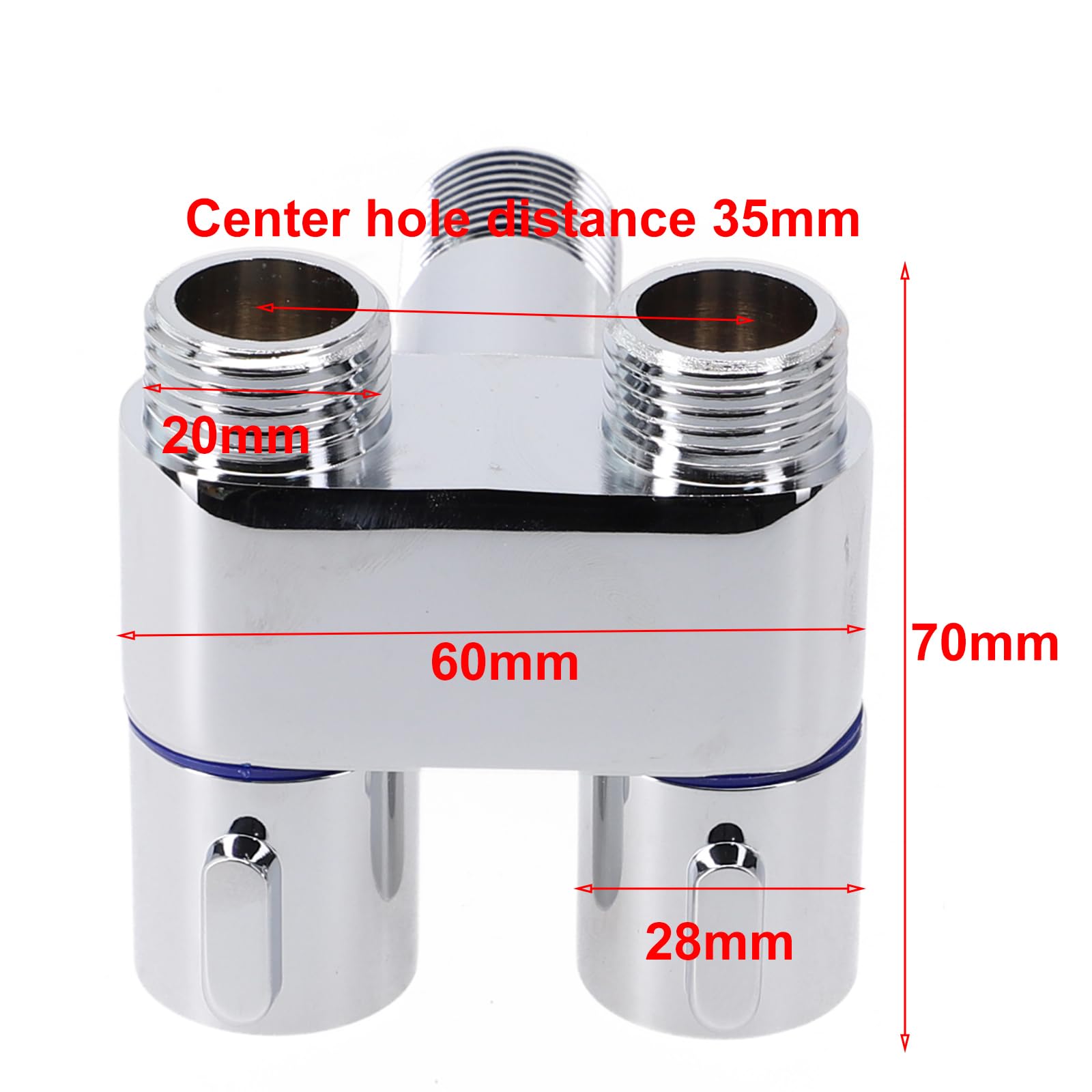 Valvola Angolare A Doppio Controllo, G1/2 1 Ingresso Due Uscite Valvola Triangolare Per Rubinetto Lavatrice A Doppio Controllo Per Vasca Da Bagno Doccia 88807103