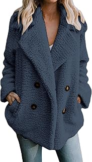 EMAlusher Fleece Jumper Women's Red Cardigan Cuddly Fleece Cuddly Jacket Cute Warm Transition Jacket with Hood and Pockets Softshell Jacket Bomber Jacket for Walking Running Jogging Sports