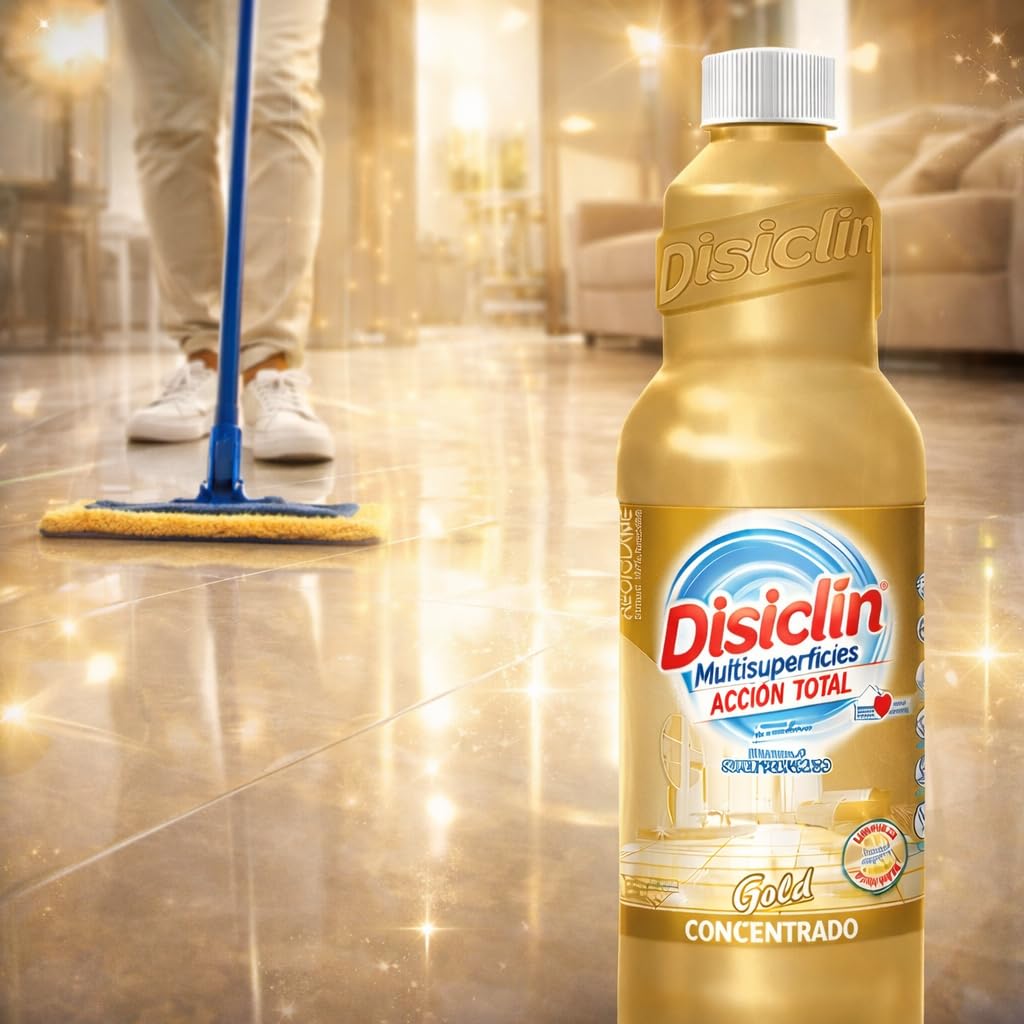 Disclin Gold Fregasuelos Pack 12 unidades 1 Litro Aroma GOLD Rasmacor