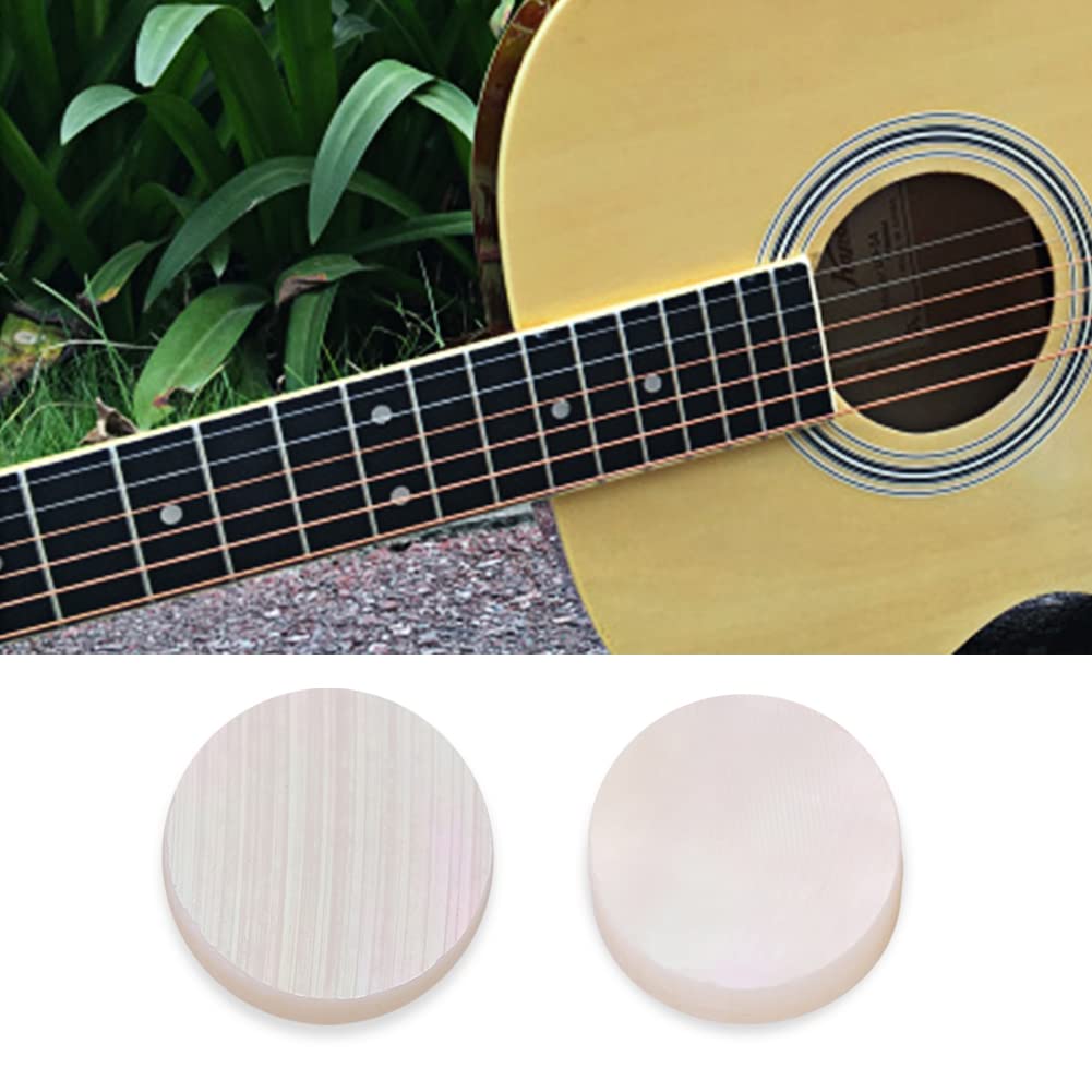 Musiclily Pro 6mm Naturale Madreperla Intarsi per Chitarra Tastiera Segnatasti Inlay Dots, White Pearl (Set di 20