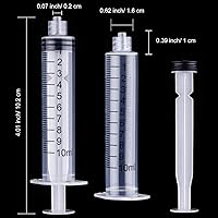 Vista 2 de TecUnite Paquete de 20 jeringas, jeringas de plástico curvas para resina epoxi, manualidades, alimentación de mascotas, aplicador de aceite